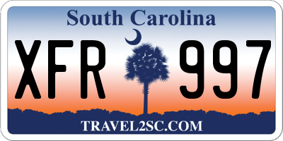 SC license plate XFR997