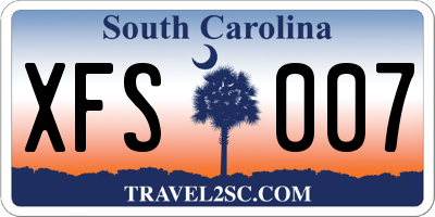 SC license plate XFS007