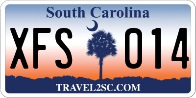 SC license plate XFS014
