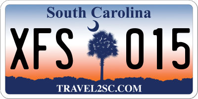 SC license plate XFS015
