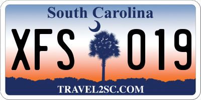 SC license plate XFS019