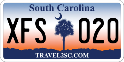 SC license plate XFS020