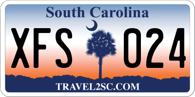 SC license plate XFS024