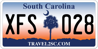 SC license plate XFS028