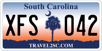 SC license plate XFS042