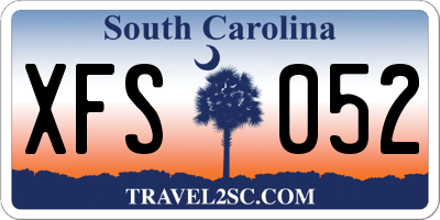 SC license plate XFS052