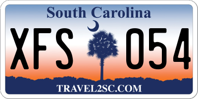 SC license plate XFS054