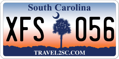 SC license plate XFS056