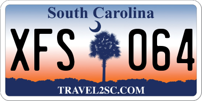 SC license plate XFS064