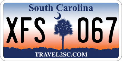 SC license plate XFS067