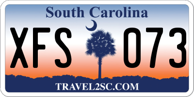 SC license plate XFS073