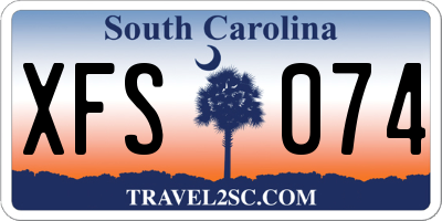 SC license plate XFS074