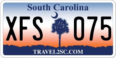 SC license plate XFS075