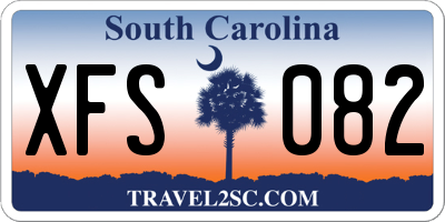 SC license plate XFS082