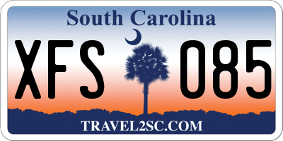 SC license plate XFS085