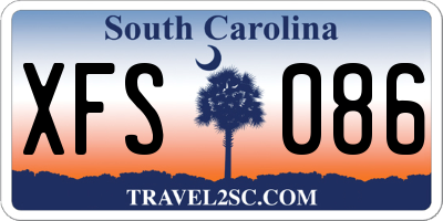 SC license plate XFS086