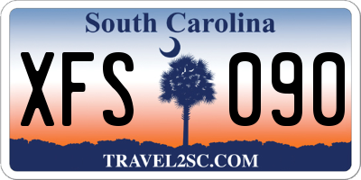 SC license plate XFS090
