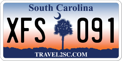 SC license plate XFS091