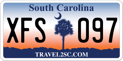 SC license plate XFS097