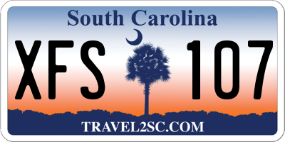 SC license plate XFS107