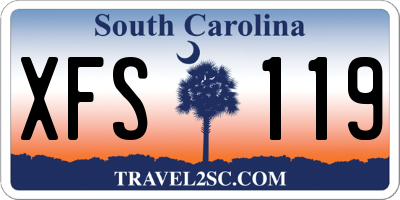 SC license plate XFS119