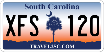 SC license plate XFS120