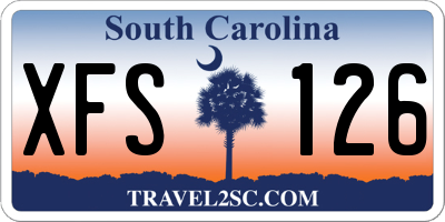 SC license plate XFS126