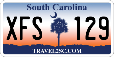 SC license plate XFS129