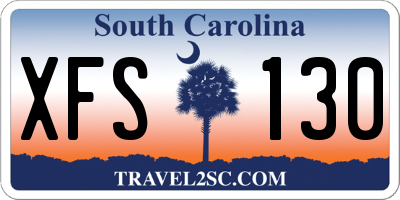 SC license plate XFS130