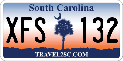 SC license plate XFS132