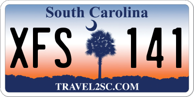 SC license plate XFS141
