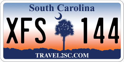 SC license plate XFS144