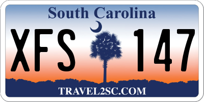 SC license plate XFS147