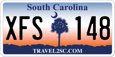 SC license plate XFS148
