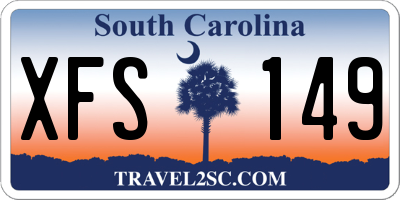 SC license plate XFS149