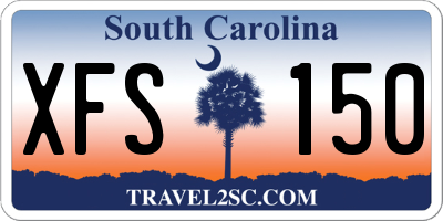 SC license plate XFS150