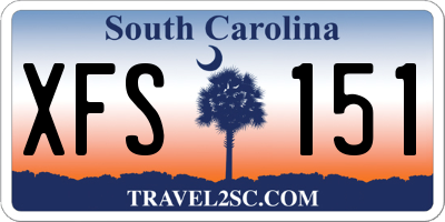 SC license plate XFS151