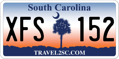 SC license plate XFS152