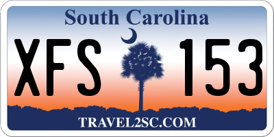 SC license plate XFS153