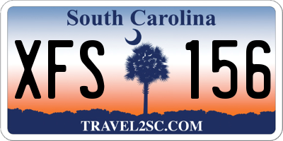 SC license plate XFS156