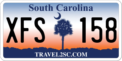 SC license plate XFS158