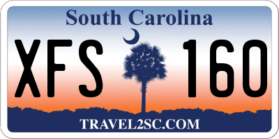 SC license plate XFS160