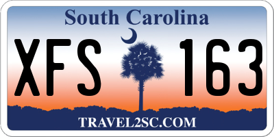 SC license plate XFS163