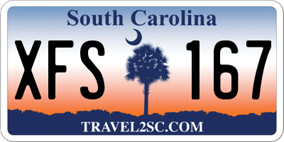 SC license plate XFS167