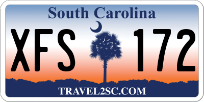 SC license plate XFS172