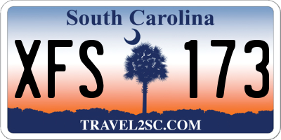 SC license plate XFS173