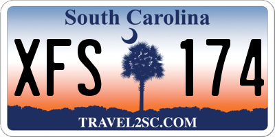 SC license plate XFS174