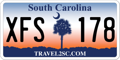 SC license plate XFS178