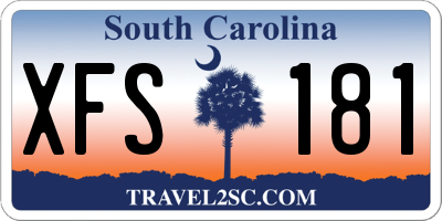 SC license plate XFS181