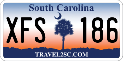 SC license plate XFS186